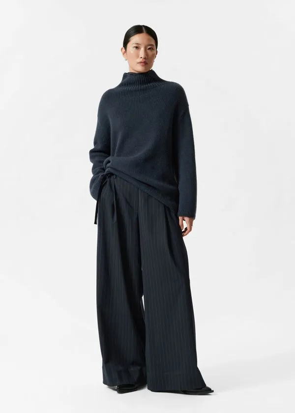 and Other Stories CashmereBlend Turtleneck Jumper Navy Women Knitwear and Other Stories CashmereBlend Turtleneck Jumper Navy Women Knitwear