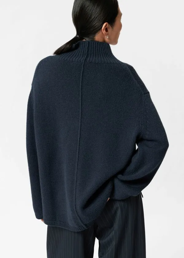 and Other Stories CashmereBlend Turtleneck Jumper Navy Women Knitwear and Other Stories CashmereBlend Turtleneck Jumper Navy Women Knitwear