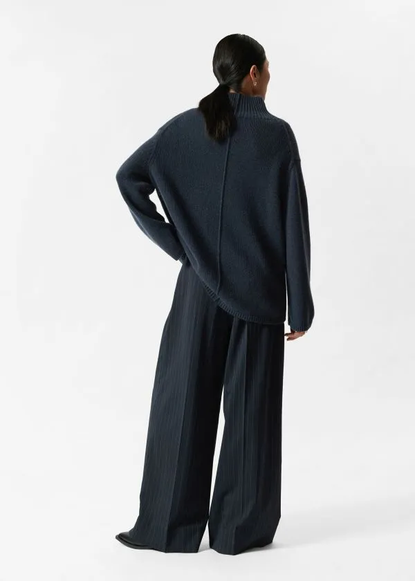 and Other Stories CashmereBlend Turtleneck Jumper Navy Women Knitwear and Other Stories CashmereBlend Turtleneck Jumper Navy Women Knitwear