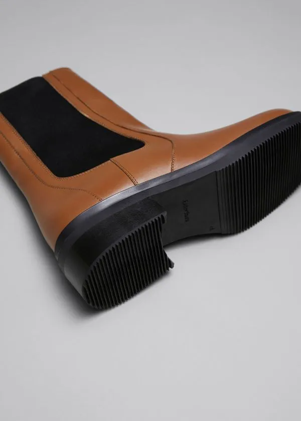 and Other Stories Chelsea Leather Boots Brown Women Boots