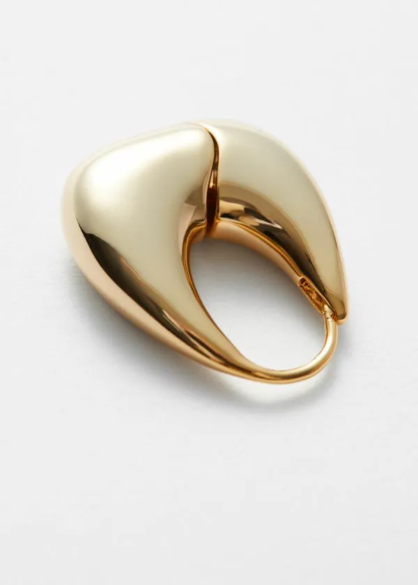 and Other Stories Chunky Bell Hoops Gold Women Earrings