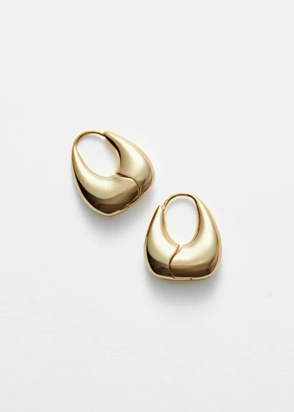 and Other Stories Chunky Bell Hoops Gold Women Earrings