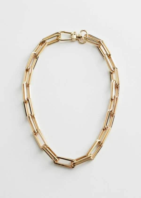 and Other Stories Chunky Chain Link Necklace Gold Women Necklaces