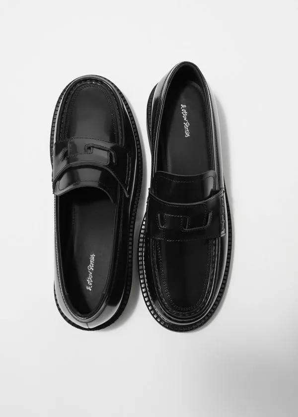 and Other Stories Chunky Leather Loafers Black Women Loafers and Other Stories Chunky Leather Loafers Black Women Loafers
