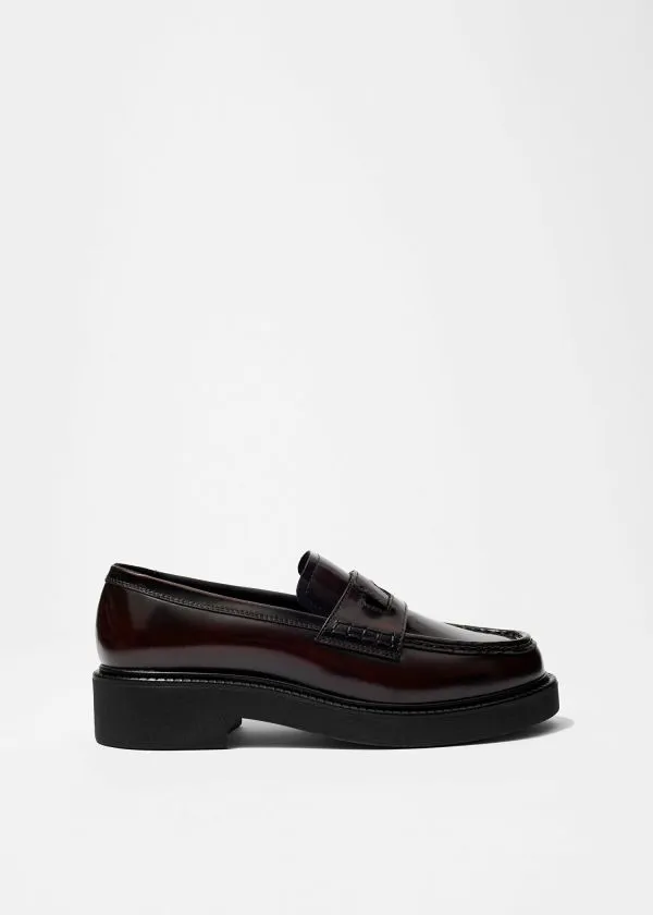 and Other Stories Chunky Leather Loafers Red Women Loafers
