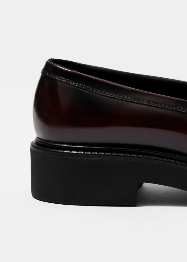 and Other Stories Chunky Leather Loafers Red Women Loafers and Other Stories Chunky Leather Loafers Red Women Loafers