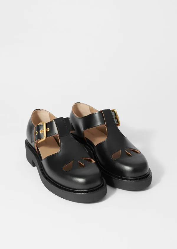 and Other Stories Chunky MaryJane Leather Shoes Black Women Loafers and Other Stories Chunky MaryJane Leather Shoes Black Women Loafers