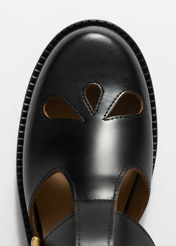 and Other Stories Chunky MaryJane Leather Shoes Black Women Loafers and Other Stories Chunky MaryJane Leather Shoes Black Women Loafers