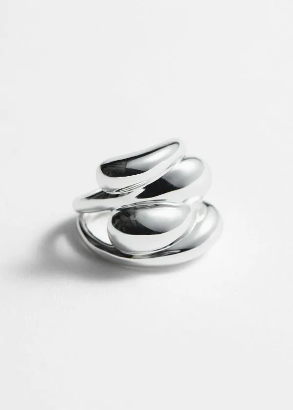 and Other Stories Chunky Sculptural Ring Silver Women Rings