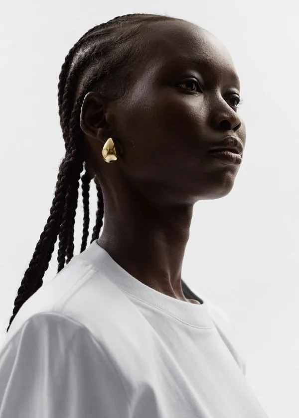 and Other Stories Chunky Teardrop Earrings Gold Women Earrings