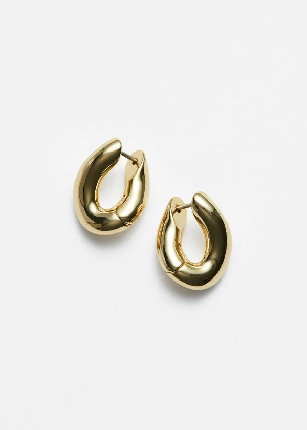 and Other Stories Chunky Twist Hoops Gold Women Earrings