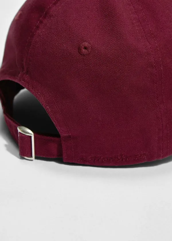 and Other Stories Classic Baseball Cap Burgundy Women Headwear