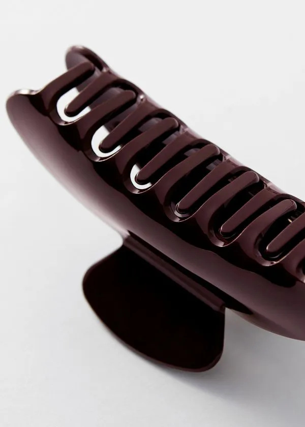 and Other Stories Classic Hair ClawClip Burgundy Women Hair Accessories
