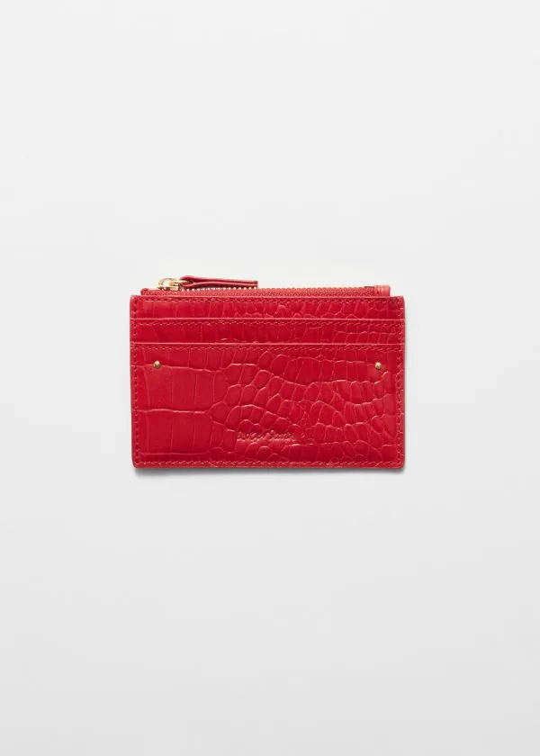 and Other Stories Classic Leather Cardholder Ruby Red Women Wallets