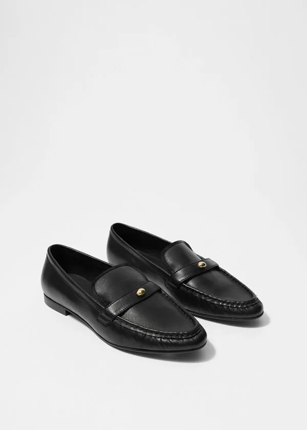 and Other Stories Classic Leather Loafers Black Women Loafers
