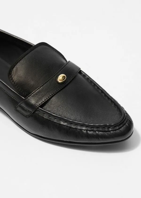 and Other Stories Classic Leather Loafers Black Women Loafers