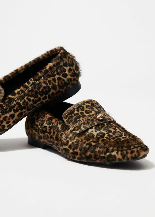 and Other Stories Classic Leather Loafers Leopard Women Loafers