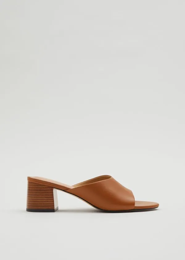 and Other Stories Classic Leather Mules Taupe Women Sandals