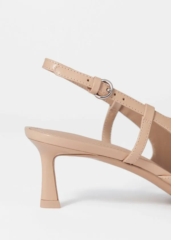 and Other Stories Classic Leather Slingback Pumps Beige Women Pumps
