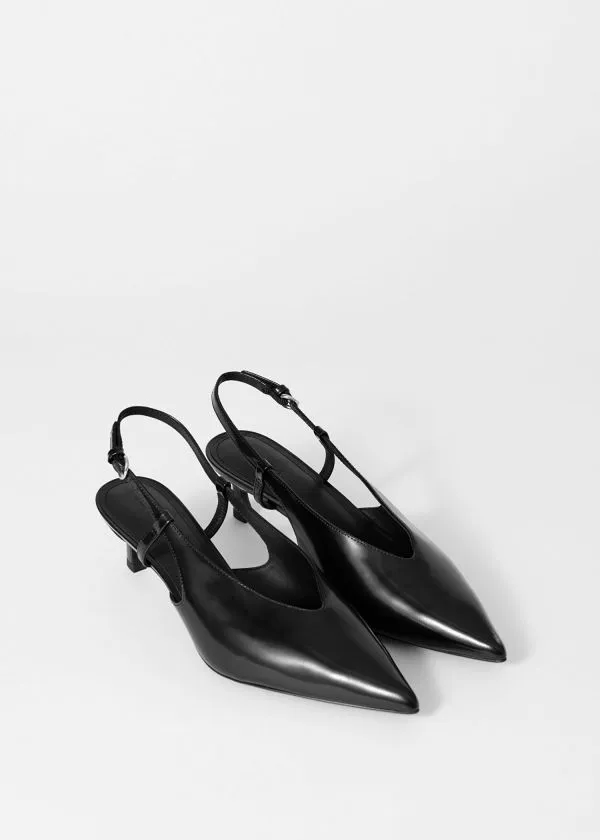 and Other Stories Classic Leather Slingback Pumps Black Women Pumps