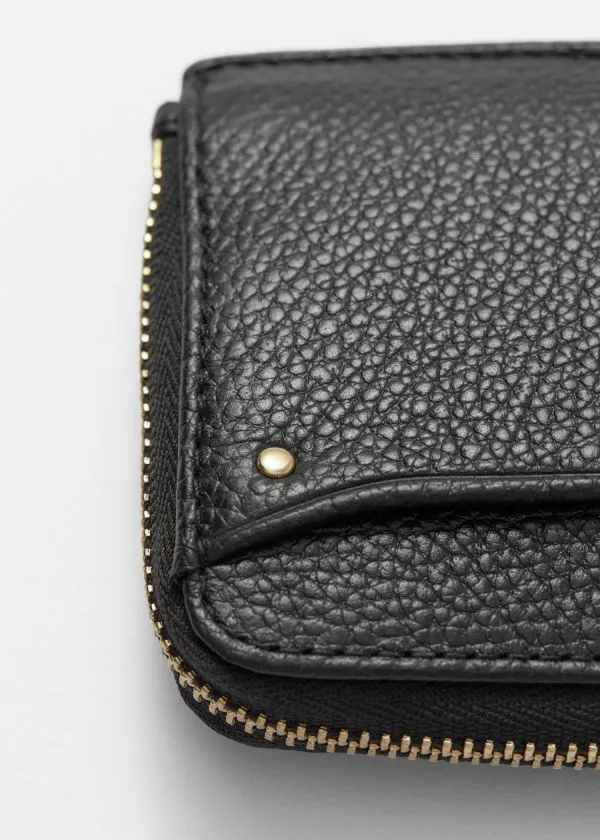 and Other Stories Classic Leather Wallet Black Women Wallets
