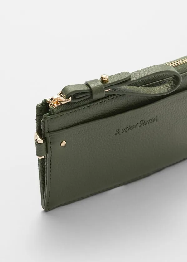 and Other Stories Classic Leather Wallet Green Women Wallets