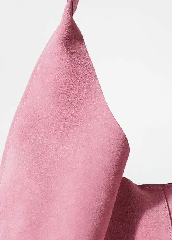 and Other Stories Classic Suede Tote Bag Pink Suede Women Tote Bags