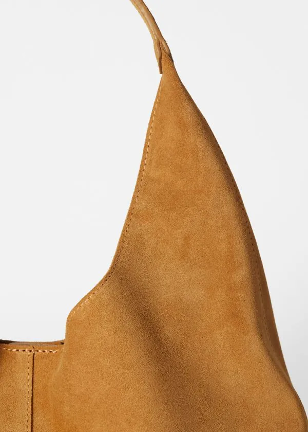 and Other Stories Classic Suede Tote Bag Yellow Women Tote Bags