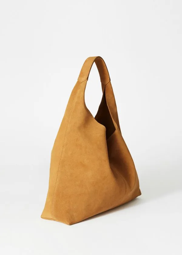 and Other Stories Classic Suede Tote Bag Yellow Women Tote Bags