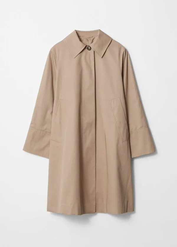 and Other Stories Collared Car Coat Beige Women Jackets and Coats