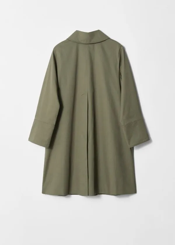 and Other Stories Collared Car Coat Khaki Green Women Jackets and Coats