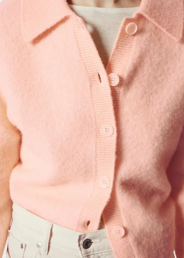 and Other Stories Collared Knit Cardigan Peach Women Knitwear
