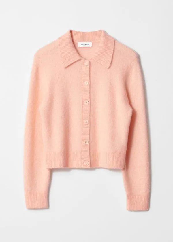 and Other Stories Collared Knit Cardigan Peach Women Knitwear