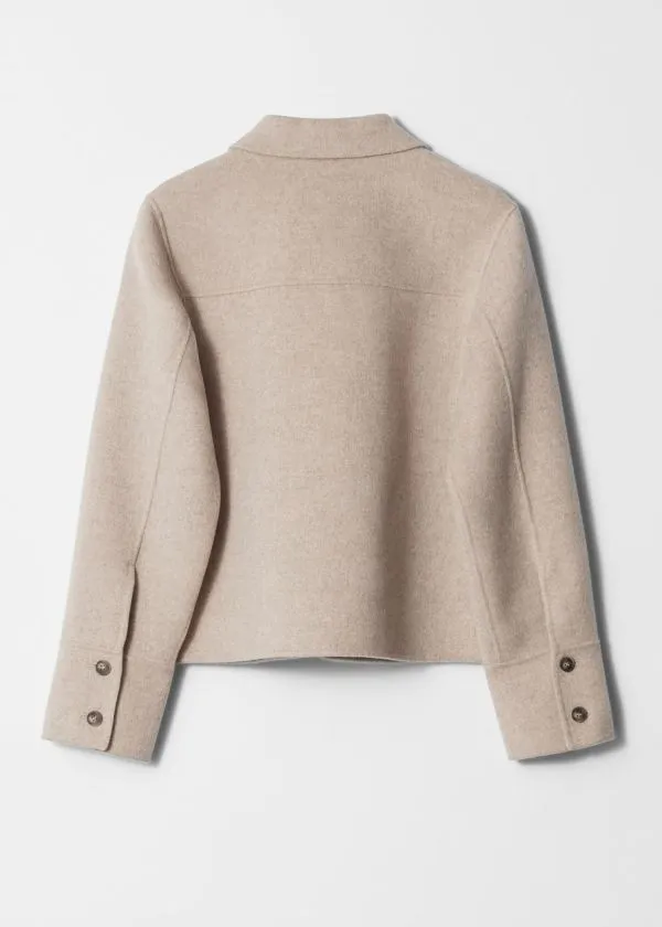 and Other Stories Collared Wool Jacket Beige Women Jackets and Coats