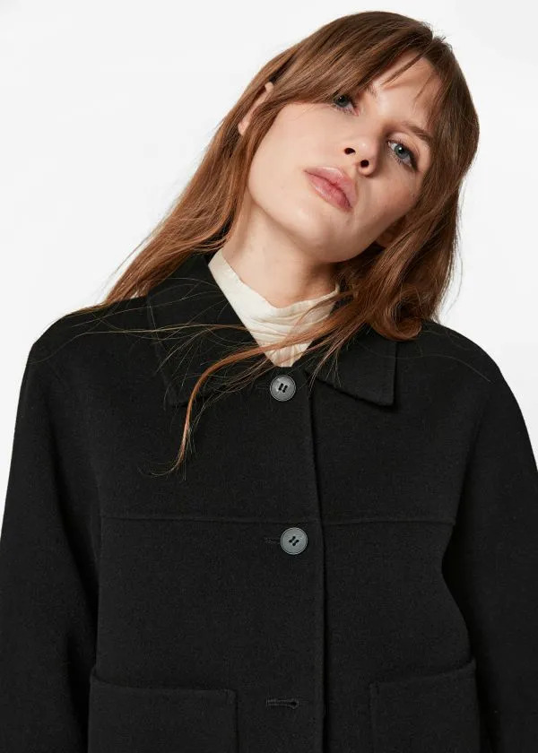 and Other Stories Collared Wool Jacket Black Women Jackets and Coats