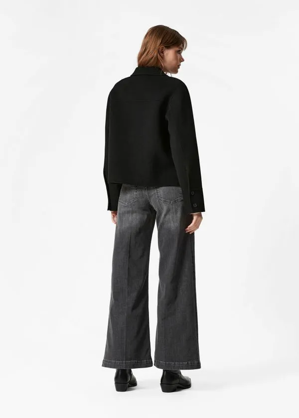 and Other Stories Collared Wool Jacket Black Women Jackets and Coats