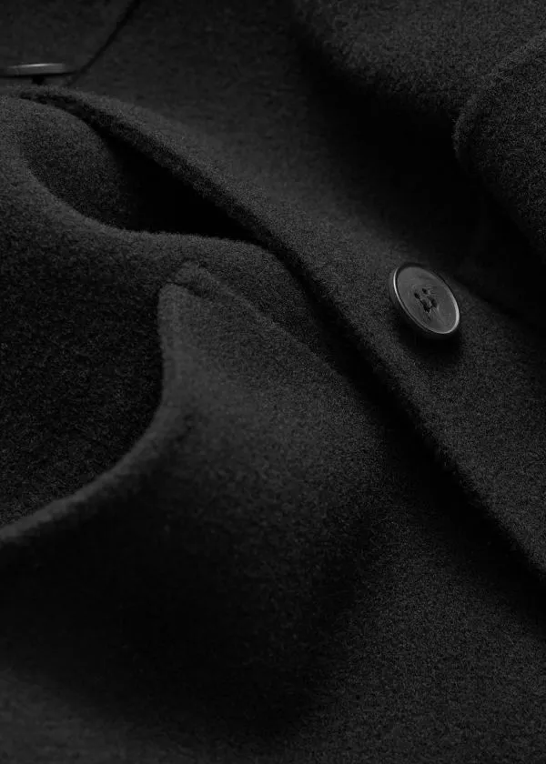 and Other Stories Collared Wool Jacket Black Women Jackets and Coats