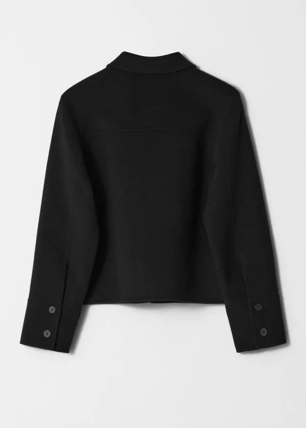 and Other Stories Collared Wool Jacket Black Women Jackets and Coats