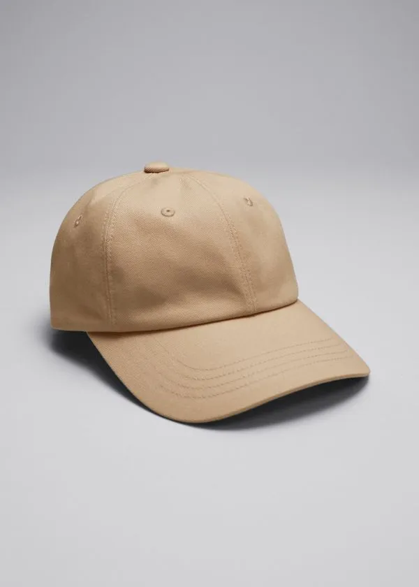 and Other Stories CottonCanvas Baseball Cap Beige Women Headwear