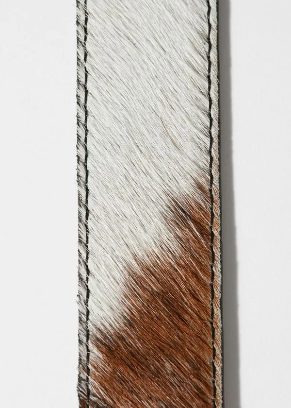 and Other Stories CowPrint Pony Hair Belt Brown Women Belts