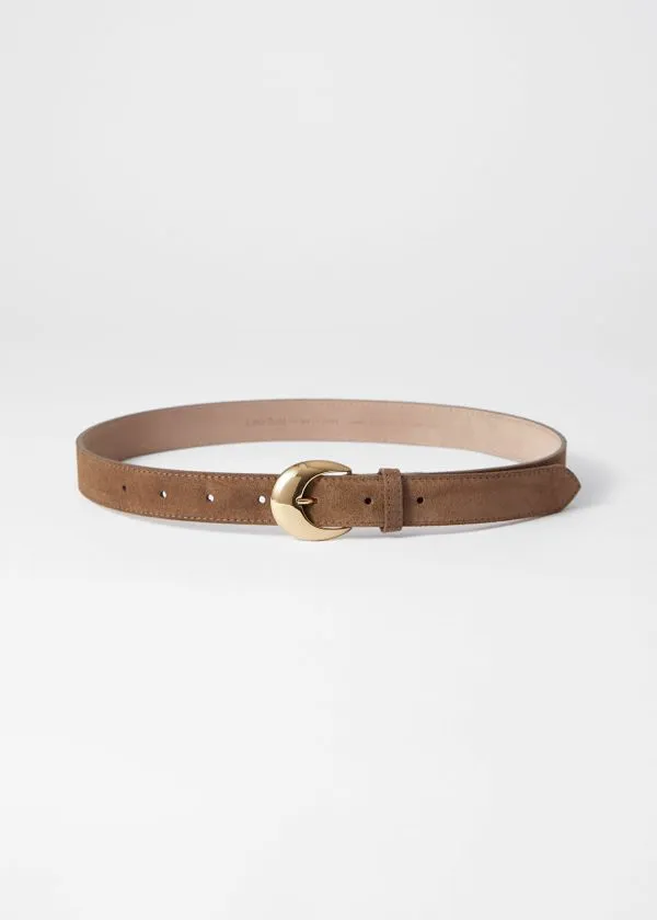 and Other Stories CrescentBuckle Leather Belt Brown Women Belts