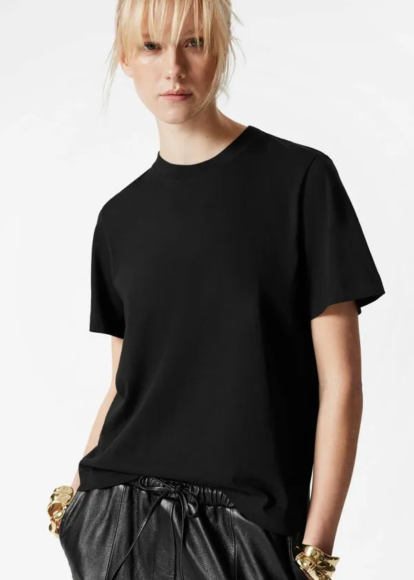 and Other Stories Crewneck TShirt Black Women Tops and Tshirts