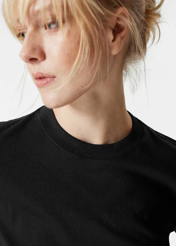 and Other Stories Crewneck TShirt Black Women Tops and Tshirts