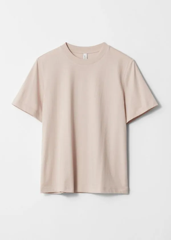 and Other Stories Crewneck TShirt Light Pink Women Tops and Tshirts