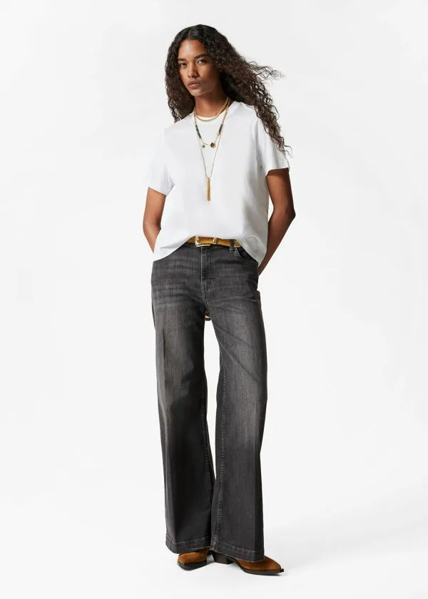 and Other Stories Crewneck TShirt White Women Tops and Tshirts