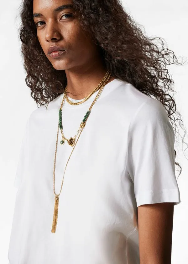 and Other Stories Crewneck TShirt White Women Tops and Tshirts