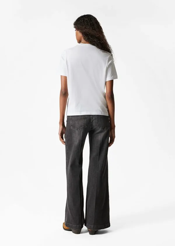 and Other Stories Crewneck TShirt White Women Tops and Tshirts