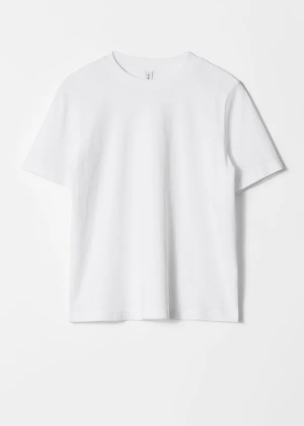 and Other Stories Crewneck TShirt White Women Tops and Tshirts