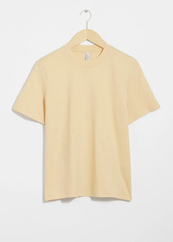 and Other Stories Crewneck TShirt Yellow Women Tops and Tshirts