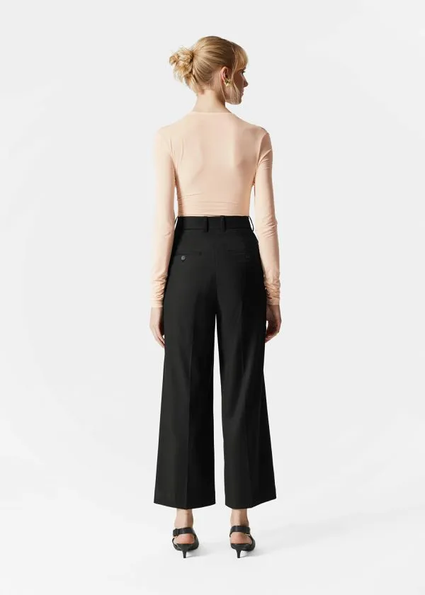 and Other Stories Cropped Tailored Trousers Black Women Trousers